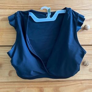Old Navy XL Black Crossover Swim Top